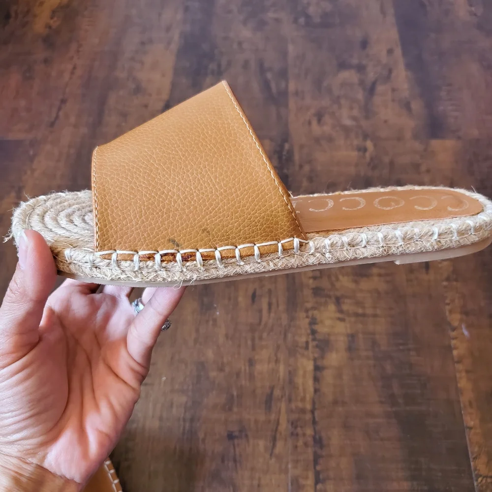 Ccocci Tan Espadrille Slides 7.5 M US Women